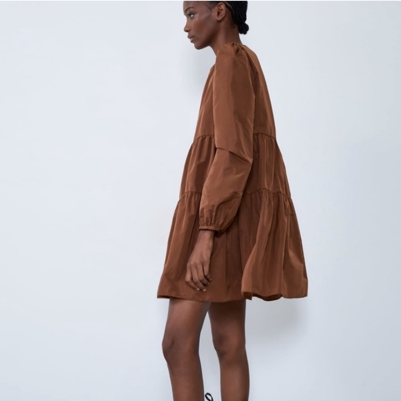NWT Zara VOLUMINOUS TAFFETA DRESS - Picture 5 of 7